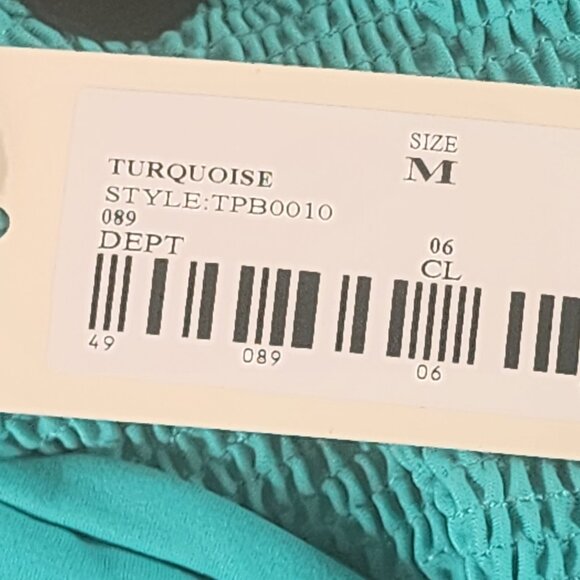 Tori Praver Swimwear Turquoise Tie Sides Lined Nylon Span Bikini Bottom Size M - Picture 11 of 16